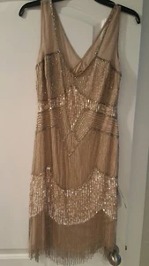 Adrianna Papell Kleid Gold Größe 8 Einzelhandel 299,99 $ - Bild 1 von 3