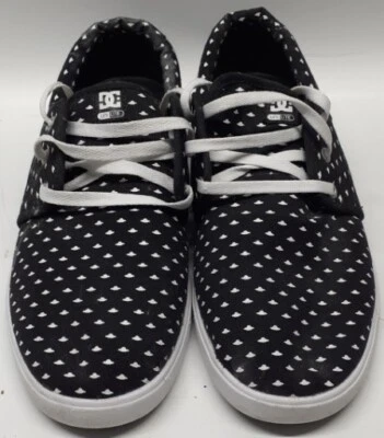 DC Shoes Haven UniLite Skateboard Sneakers Womens Size 9.5 Black White Canvas   - Image 1 of 4