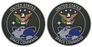US SPACE COMMAND PATCH 3D PVC RUBBER PATCH || 2PC HOOK BACKING 3"X3" - Picture 1 of 1