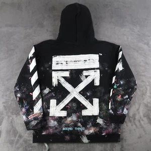 Off-White Galaxy Brush Paint Splatter Ssense Exclusive Hoodie Size Large L - Picture 1 of 22