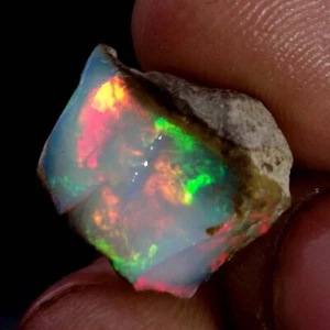 07.60Ct Original AAA+ Ethiopian "Play-Of-Color" Fire Opal Rough Natural Gemstone - Picture 1 of 13