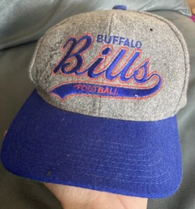 Vintage 90s Buffalo Bills Starter Heather Tailsweep Snapback 100% Wool script - Picture 1 of 16