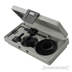 Set sega a tazza in acciaio 11 pezzi Silverline muniti di robusta custodia - Foto 1 di 1