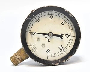 VINTAGE INDUSTRIAL MARSH VACUUM GAUGE STEAMPUNK - Picture 1 of 6