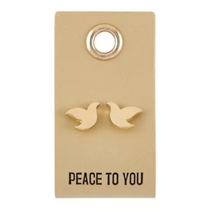 Dove Leather Tag Earrings Size 1inW x 2in H Pack of 4 Lead and Nickel Free - Picture 1 of 1