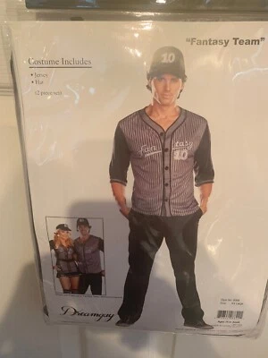 New Dreamguy Fantasy Team Baseball Costume Adult Size XXL Jersey & Hat Only - Image 1 of 4