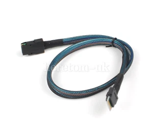 Mini SAS 38p SFF-8654 To SAS 36p SFF-8087 Server Hard Drive Raid Cable 50cm - Picture 1 of 8