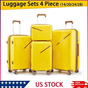 Travel Luggage 4 Piece Set , Expandable Lightweight Suitcase TSA Lock Suitcase - Picture 1 of 12