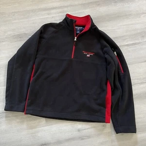Vtg Ralph Lauren Polo Sport Fleece Sweatshirt Zip Jacket Medium Spell Out Flag - Picture 1 of 5