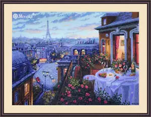 Merejka gezähltes Kreuzstich-Set Paris Abend Deja Vu K-188 - Bild 1 von 6