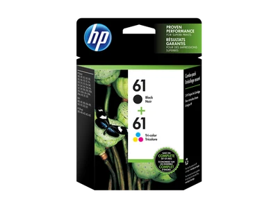 HP 61 2-pack Black/Tri-color Original Ink Cartridges, ~170 pages, CR259FN#140 - Image 1 of 4