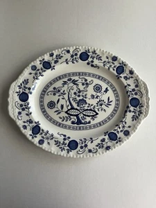 Enoch Wedgwood England BLUE HERITAGE 14" Ovale Servierplatte Zwiebelmuster - Bild 1 von 4