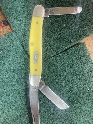 Case 3 Blade Pocket Knife Large Stockman - Yellow - Image 1 of 4