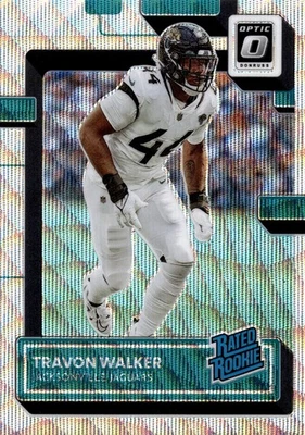2022 Panini Donruss Optic Premium Wave Holo Prizm RC SSP /300 #225 Travon Walker - Image 1 of 3