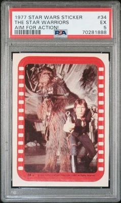 1977 Topps Star Wars The Star Warriors Aim For Action! Sticker No. 34 - Image 1 of 2