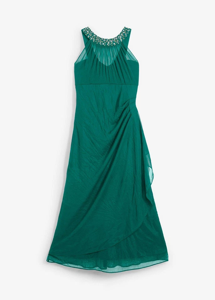 Neu Mesh-Abendkleid Regulär Gr. 46 Brillantgrün Damen Maxi-Dress Party-Kleid - Bild 1 von 1