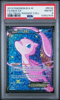 2013 POKEMON B&W LEGEND TREASURES RADIANT COLLECTION #RC24 FULL ART/MEW EX PSA 8 - Image 1 of 2