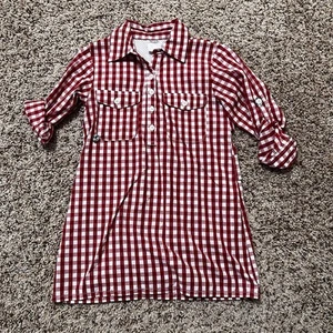 Prodoh Girls Red and White Checkered Fishing Dress Size 5 - Picture 1 of 4