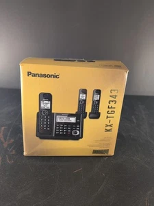 Panasonic KX-TG6843 Digital Cordless Phone Answering System w/3 handsets - Zdjęcie 1 z 6
