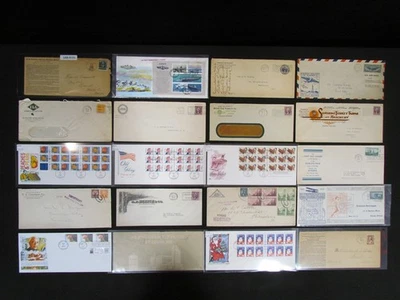 LOT OF 20 BETTER COVERS POSTAL HISTORY FDC ADVERTISING BOOKLETS #10 SIZE NR - Image 1 of 4