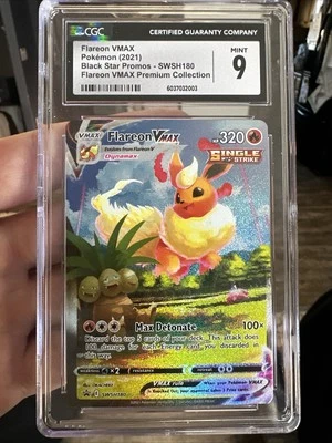 Flareon VMAX SWSH180 SWSH: Sword & Shield Promo Cards Holo, Off Center? - Image 1 of 4
