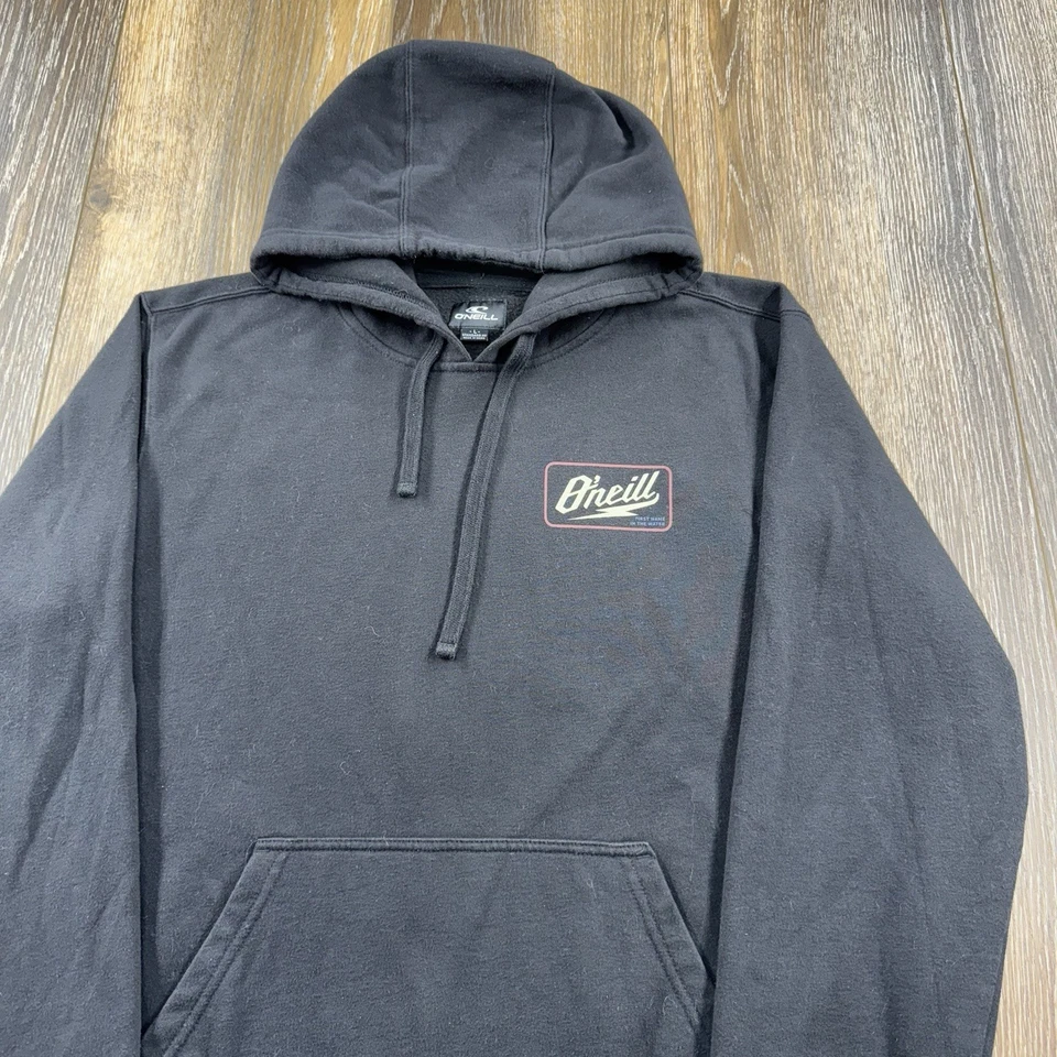 Sudadera con Capucha Oneill De Colección Para Hombres L Negra Surf Patín Playa Y2K Logo Suéter Foto 1 de 4