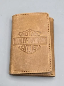 Harley Davidson Cycles Braun Trifold Herren Geldbörse RFID Schutz Echtleder - Bild 1 von 7