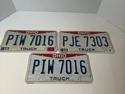 Лот алюминиевых номерных знаков для грузовиков OHIO с истекшим сроком годности 2015-2016 - Изображение 1 из 4