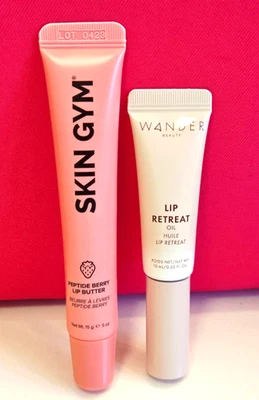 Lip Retreat Oil Wander Beauty Oasis Glow & Skin Gym Peptide Lip Butter Full Size - Image 1 of 4