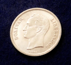 1946 Venezuela 25 Centimos - Fantastic Silver Coin - See PICS - Picture 1 of 3