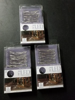 MARK FELDSTEIN & ASSOCIATES 20 Warm White LED String Lights (buying 3 packs)