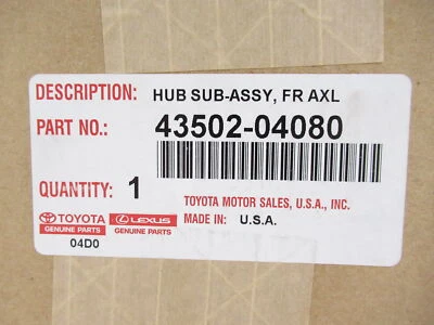 Genuine OEM Toyota 43502-04080 Front Wheel Hub 2005-2019 Tacoma - Image 1 of 4