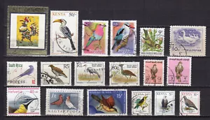 die Vögel ein Lot von 15 Marken gestempelt /TE5538 - Bild 1 von 1