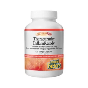 NEW Natural Factors Theracurmin InflamResolv 120 Capsules - Picture 1 of 1