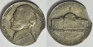 1944 P 5C Jefferson War Nickel Clipped Planchet - Picture 1 of 3