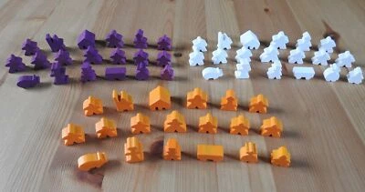 Carcassonne - 19 Wooden Meeples Complete Set | Many Colours | Accessory | New - Image 1 of 4