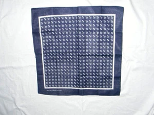 Pañuelo De Cabello Cuadrado Algodón 54cm Retro Pinup Anclas Marines Azul Blanco - Imagen 1 de 1