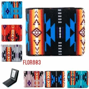 Southwest Native American Print Fleece Bi-Fold Wallet - Picture 1 of 32