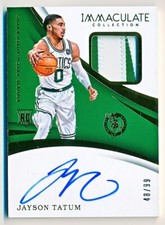 2017-18 Immaculate Jayson Tatum RPA Patch Auto Rc #126 (48/99)