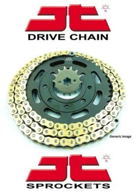 Hyosung XRX125 99-08 JT HRO Gold O-Ring Chain + Sprocket Kit — 第 1/4 张图片