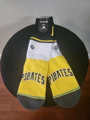 *NWT* New Pittsburgh Pirates Stance Casual Official MLB Crew Socks - Large - Image 1 of 3