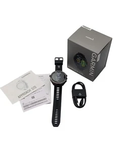 Garmin Approach S70 47mm Premium Golf GPS Smart Watch AMOLED Black Near Mint - Picture 1 of 12