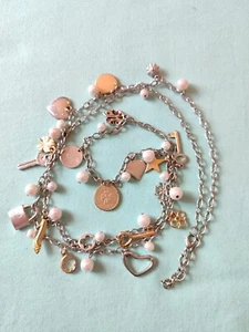 Gemischte Station Hänger Anhänger Halskette Glück Glück Kleeblatt Schuh - Bild 1 von 8