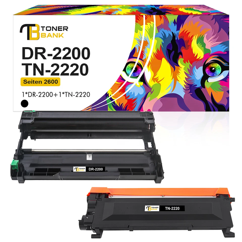 Toner & Trommel Kompatibel zu Brother TN-2220 DR-2200 HL-2240 HL-2250DN MFC7360N - Bild 1 von 1