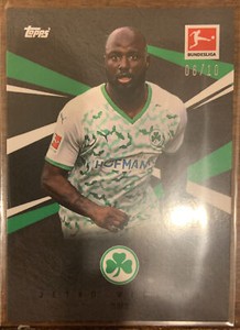 2021 Topps On Demand Bundesliga Jetro Willems Black Parallel 06/10