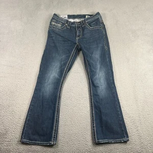 John B Stetson Jeans Mens 34x30 Blue Denim Pants 1014 Rocker Boot Leg Cotton - Picture 1 of 10