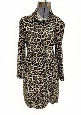 NEW Theory Skirt Suit Women Size 10 Sahara Two Piece Set Animal Print Pockets - Image 1 of 4