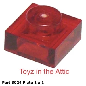 Lego 2x 3024 placa trans-roja 1 x 1 897 - Imagen 1 de 1
