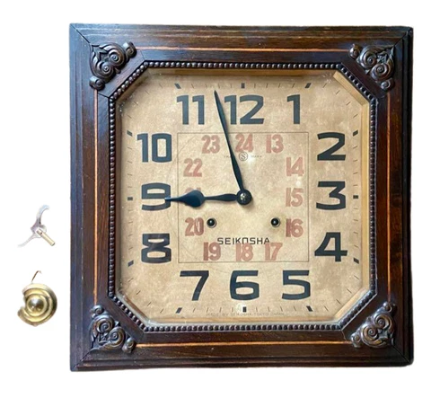 Seikosha square Gresham wall clock 1945 antique 41 x 41 cm T202303M Cover
