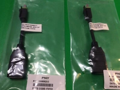 PNY 91008582V Mini Displayport to Displayport Adapter Cable 5 inches- 2 pcs - Image 1 of 2